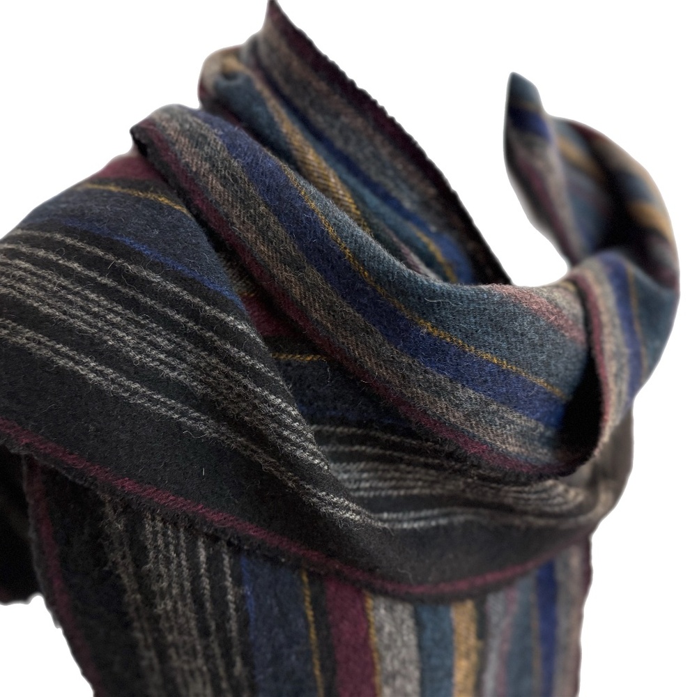 Marchbrae 100% Lambswool Striped Scarf 🏴󠁧󠁢󠁳󠁣󠁴󠁿– Made in Scotland - Picture 3 of 10